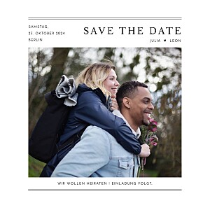 Save-the-date karten großer tag weiß Save-the-date karten großer tag weiß