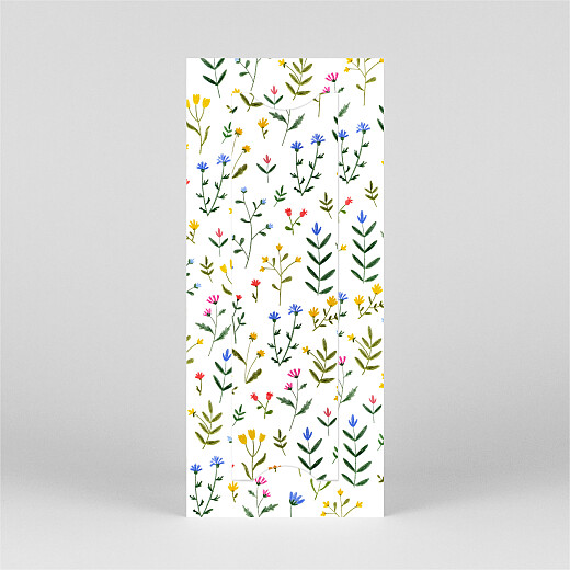 Einladungskarten Kindergeburtstag Wildblumenwiese (Fotostreifen) Weiß - Ansicht 3
