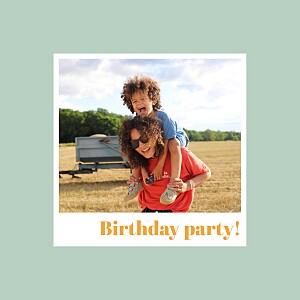 Einladungskarten kindergeburtstag kleines polaroid grün Einladungskarten kindergeburtstag kleines polaroid grün