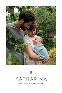 Geburtskarten mit foto elegant herz foto grau Geburtskarten mit foto elegant herz foto grau