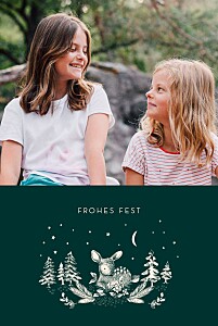 Weihnachtskarten gutenachtgeschichte (hochformat) grün Weihnachtskarten gutenachtgeschichte (hochformat) grün