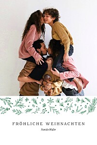 Weihnachtskarten beige festliches ornament grün Weihnachtskarten beige festliches ornament grün