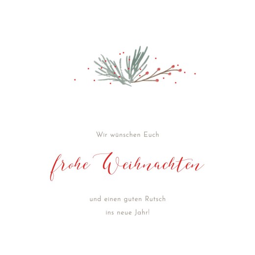 Weihnachtskarten Guten Rutsch (Klappkarte) Beige - Seite 3