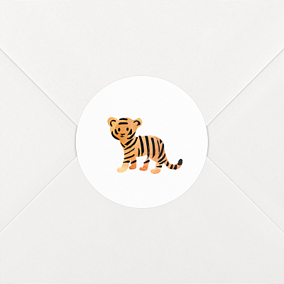 Aufkleber geburt mädchen kleiner tiger weiß Aufkleber geburt mädchen kleiner tiger weiß