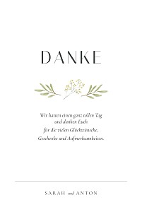 Dankeskarten hochzeit mit foto waldtanz (einfach) weiß Dankeskarten hochzeit mit foto waldtanz (einfach) weiß