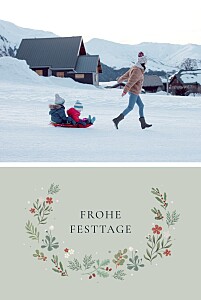 Weihnachtskarten grün blumentanz (hoch) grün Weihnachtskarten grün blumentanz (hoch) grün