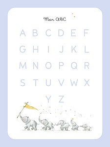 Poster groß alphabet der elefanten zartrosa Poster groß alphabet der elefanten zartrosa