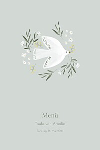 Menükarten taufe blau kleines täubchen blau Menükarten taufe blau kleines täubchen blau