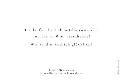Dankeskarten Gezeichnete Piktogramme Weiß - Rückseite Dankeskarten Gezeichnete Piktogramme Weiß - Rückseite