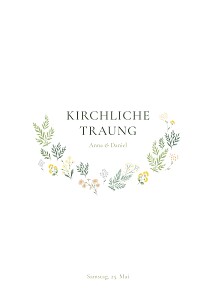 Kirchenheft hochzeit blumentanz (klappkarte) weiß Kirchenheft hochzeit blumentanz (klappkarte) weiß