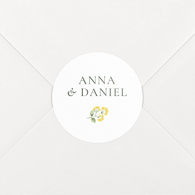 Aufkleber hochzeit personalisiert blumentanz weiß Aufkleber hochzeit personalisiert blumentanz weiß