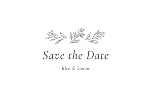 Save-the-date karten floral romantisch grau Save-the-date karten floral romantisch grau