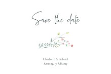 Save-the-Date Karten Floraler Kranz Rosa Save-the-Date Karten Floraler Kranz Rosa