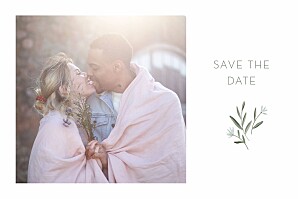 Save-the-date karten floral zarte zweige weiß Save-the-date karten floral zarte zweige weiß