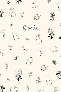 Dankeskarten gelb kleiner hase gelb Dankeskarten gelb kleiner hase gelb
