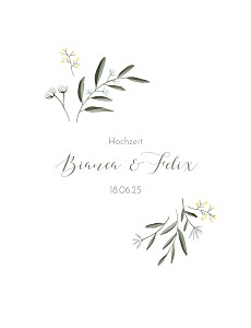 Hochzeitseinladungen floral zarte zweige weiß Hochzeitseinladungen floral zarte zweige weiß