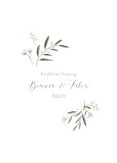 Kirchenheft Hochzeit Zarte Zweige Weiß Kirchenheft Hochzeit Zarte Zweige Weiß
