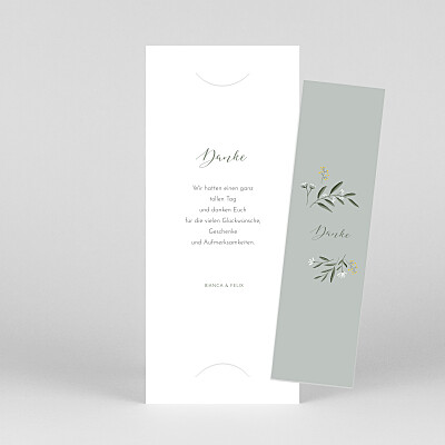 Dankeskarten hochzeit originell zarte zweige (fotostreifen) weiß Dankeskarten hochzeit originell zarte zweige (fotostreifen) weiß