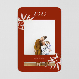 Weihnachtskarten Lorbeer (Fotoband) Rot