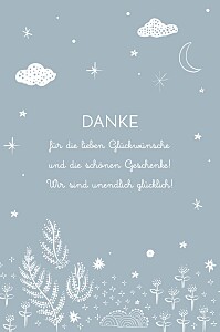 Dankeskarten blau sternennacht (hochformat) blau Dankeskarten blau sternennacht (hochformat) blau