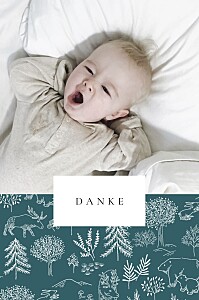 Dankeskarten jungen waldzauber blau Dankeskarten jungen waldzauber blau