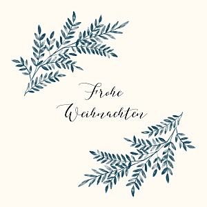 Weihnachtskarten geschäftlich ohne foto fauna (gold) blau Weihnachtskarten geschäftlich ohne foto fauna (gold) blau