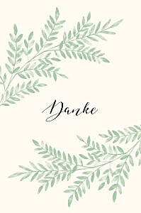 Dankeskarten klassisch fauna (hoch) grün Dankeskarten klassisch fauna (hoch) grün
