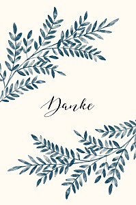 Dankeskarten blau fauna (hoch) blau Dankeskarten blau fauna (hoch) blau