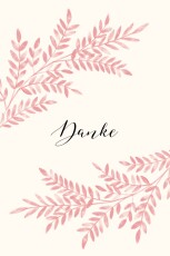 Dankeskarten Fauna (Hoch) Rosa