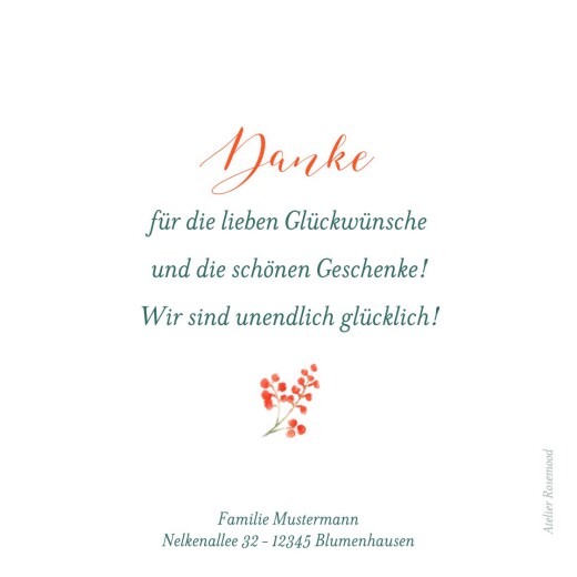 Dankeskarten Sonnenwende Weiß - Rückseite Dankeskarten Sonnenwende Weiß - Rückseite