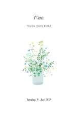 Menükarten Taufe Blumenrahmen Weiß Menükarten Taufe Blumenrahmen Weiß
