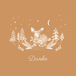 Dankeskarten orange wald der tiere orange Dankeskarten orange wald der tiere orange