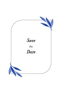 Save-the-date karten klassisch blätteraquarell blau Save-the-date karten klassisch blätteraquarell blau