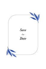 Save-the-Date Karten Blätteraquarell Blau