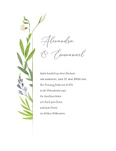 Hochzeitseinladungen blau blumenidylle (grafik) blau Hochzeitseinladungen blau blumenidylle (grafik) blau