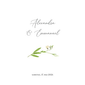 Hochzeitseinladungen mit foto blumenidylle (klappkarte) blau Hochzeitseinladungen mit foto blumenidylle (klappkarte) blau