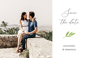 Save-the-date karten weiß blumenidylle (foto) weiß Save-the-date karten weiß blumenidylle (foto) weiß