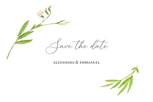 Save-the-date karten weiß blumenidylle blau Save-the-date karten weiß blumenidylle blau