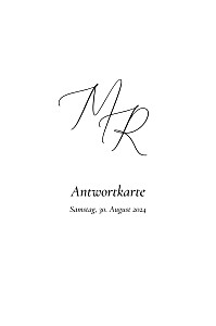 Antwortkarte hochzeit klassisch eleganz (hoch) schwarz Antwortkarte hochzeit klassisch eleganz (hoch) schwarz