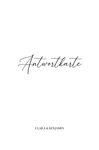 Antwortkarte hochzeit klassisch unter uns (hoch) weiß Antwortkarte hochzeit klassisch unter uns (hoch) weiß