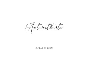 Antwortkarte hochzeit klassisch unter uns (lang) weiß Antwortkarte hochzeit klassisch unter uns (lang) weiß