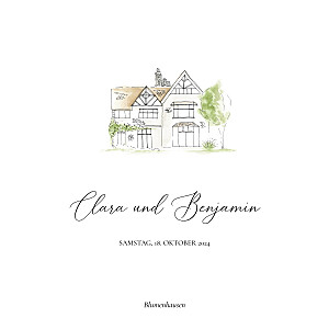 Hochzeitseinladungen klassisch unter uns (klappkarte) weiß Hochzeitseinladungen klassisch unter uns (klappkarte) weiß
