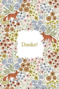 Dankeskarten mädchen fuchs ocker Dankeskarten mädchen fuchs ocker