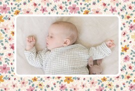 Geburtskarten Bloom (Querformat) Rosa