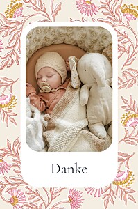 Dankeskarten mädchen bezaubernd rosa Dankeskarten mädchen bezaubernd rosa