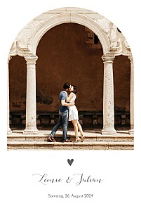 Hochzeitseinladungen weiß elegant herz (bogenform) weiß Hochzeitseinladungen weiß elegant herz (bogenform) weiß