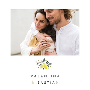 Hochzeitseinladungen weiß palermo (klappkarte) foto gelb Hochzeitseinladungen weiß palermo (klappkarte) foto gelb