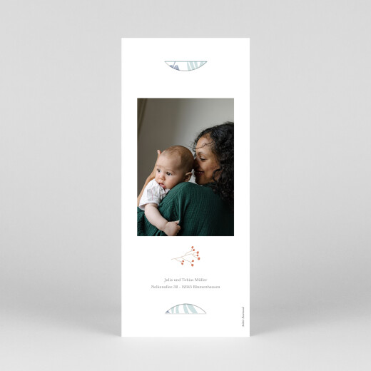 Geburtskarten Schlummertraum (Fotostreifen) Blau - Ansicht 4