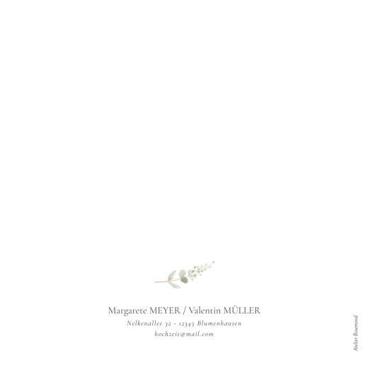 Hochzeitseinladungen Eukalyptus Aquarell (Kranz) Weiss - Seite 4