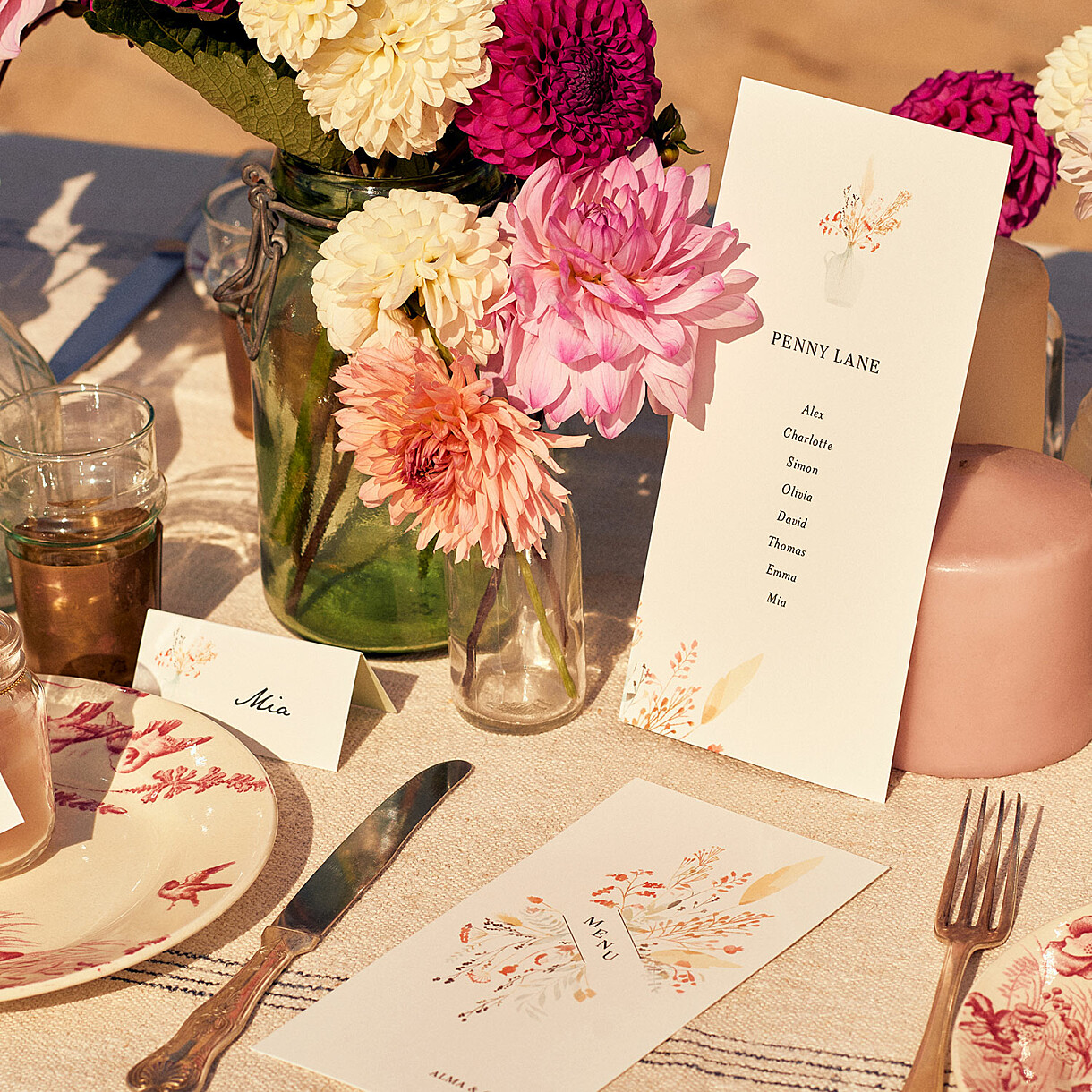 Tischkarten hochzeit sommersonnenwende Tischkarten hochzeit sommersonnenwende